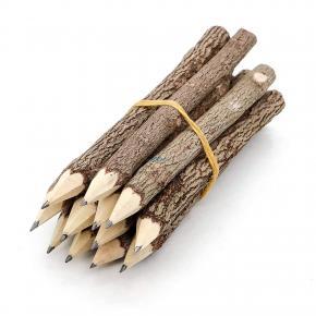 Assorted-Stick Twig Natural Graphite Outdoor Wooden Pencils Tree Child Camping Decorative Color