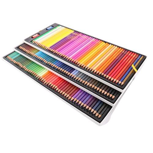24 Colors Vibrant Colored Combinations for Adults/Kids Drawing Coloring Wooden Soft Core Colored Pencils Set with Metal Box 