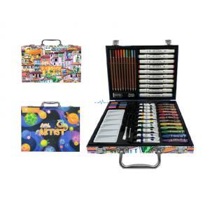 53-Piece Wooden Art Set | Kids Drawing & Painting Supplies in Compact Wooden Box | Non-Toxic Art Kit for Ages 5-9