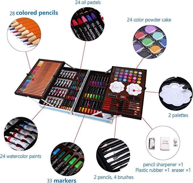 Art Kit Drawing Supplies Case, Kids Art Supplies Coloring Set for