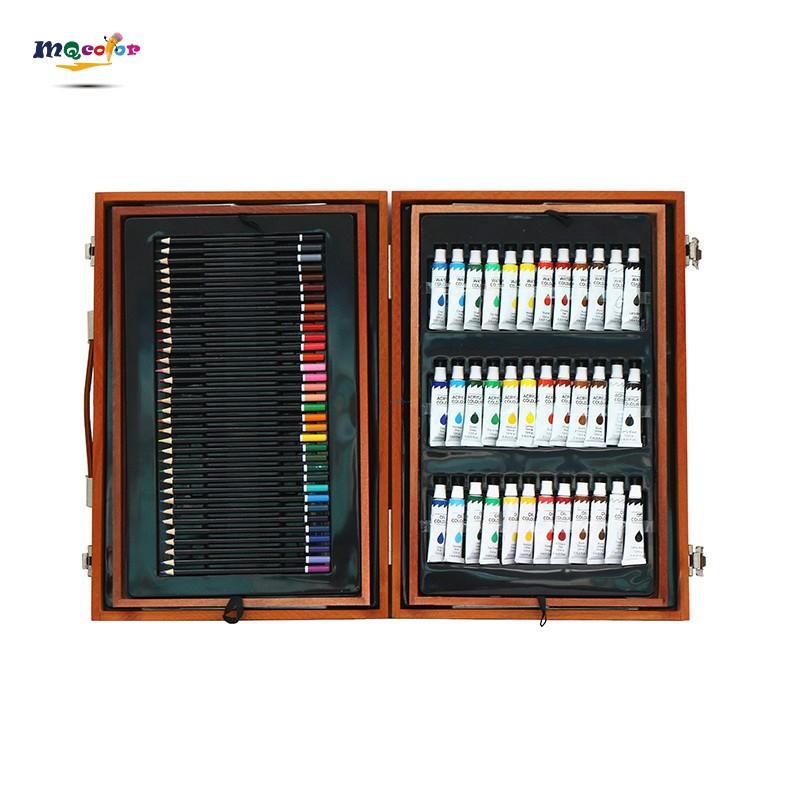 Huge Art Set 174 Pieces With Beautiful Wood Carry Case US Edition Art Paint  Set Artists Tools Art Supplies Kit Art 4 Adults/teens 