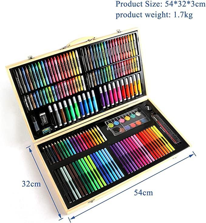 ZIELER WOODEN BOX Art Set 36pc Artists Sketching Colouring Pencils Drawing  Case £36.99 - PicClick UK