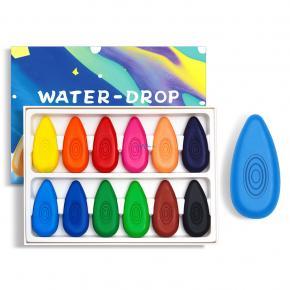 12/24/36/48 Colors Set Crayons Drop Shape Safe Non-Toxic Washable For Kids Painting Coloring Sets