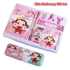 2023 Popular Nice Cute Cartoon Kids Stationery Gift Box Set School Supplies Kit With Various Styles