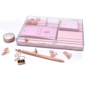 Cute Rose Gold Business School Students Stationery Gift Set Back To School Supplies Kids Birthday Gift Set