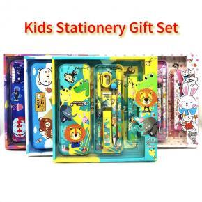 Wholesale Cute Animal 8-Piece School Supplies Back To School Supplies Girl Boy Kids Stationery Gift Set