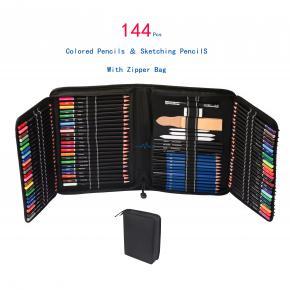 144 Pieces Color Drawing Pencil Set Sketch Pencil Set Art Colorful Color Pencil Set For Gift