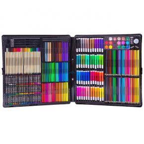 258-Piece Non-Toxic Kids Art Set | Washable Crayons & Watercolor Pens | CE Certified for Ages 3-12