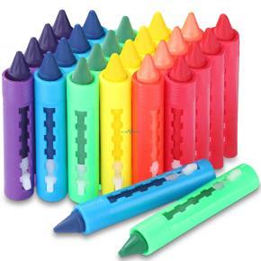 Push-Up Extendable Crayons for Kids - 24 Non-Toxic Washable Sticks (6 Colors) with Eco-Friendly Design  