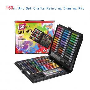 150-Piece Multi-Media Art Kit with Watercolor & Oil Pens | Portable Plastic Case | Professional Drawing Tools for Kids & Adults
