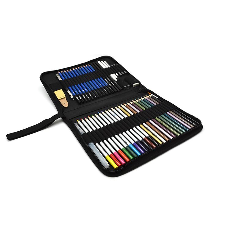 51-Piece Colored Pencils Set, Drawing Pencils and Sketching Kit