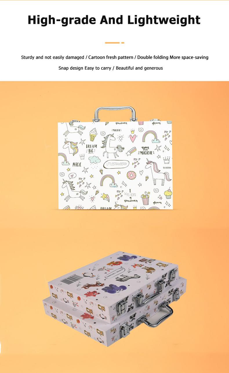 Open case showing all 2025 art supplies