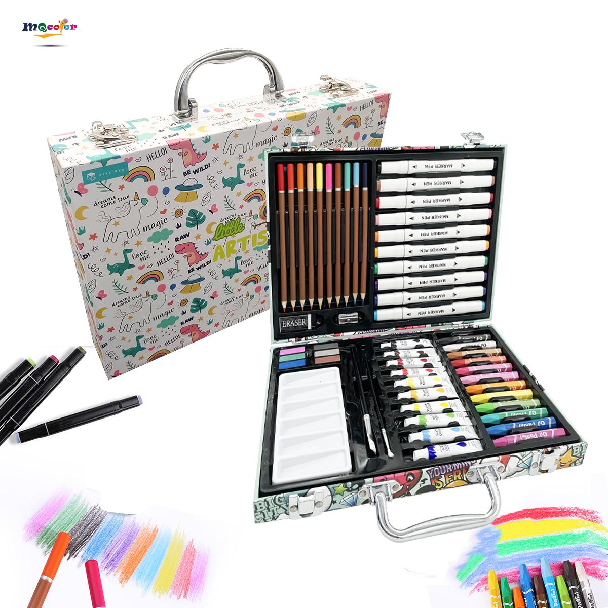 53Pcs Kids Drawing Set Children's Paint Suitcase Drawing Kit