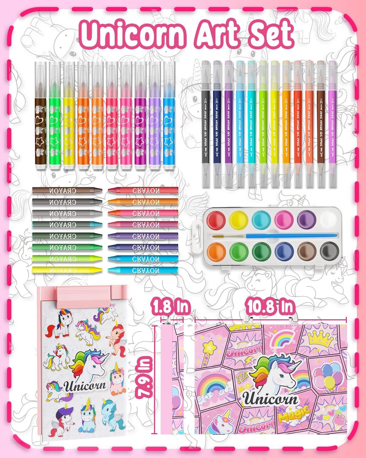 Unicorn art set with AR book and glowing markers