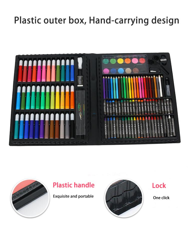 Artist painting on canvas with oil pens from the art kit
