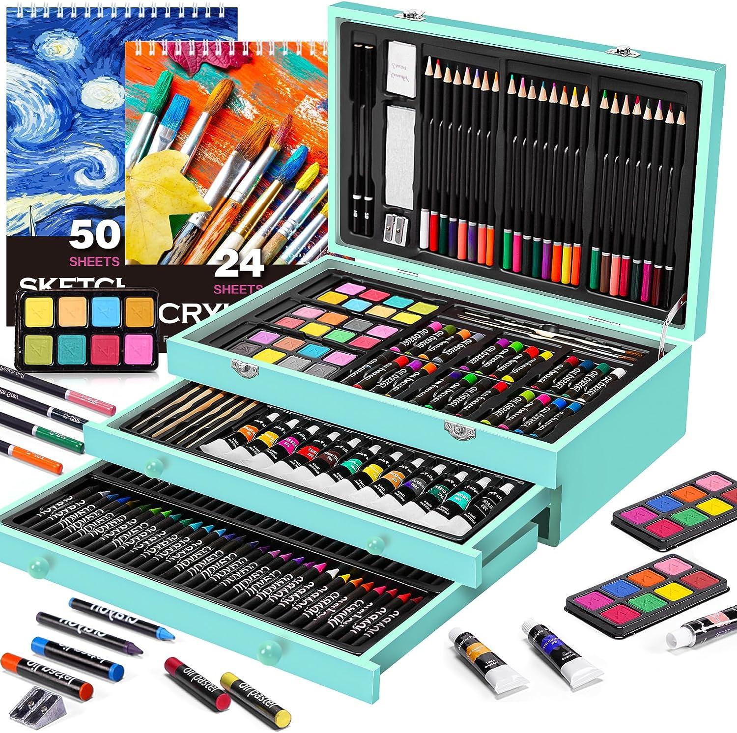 ASTM D4236 and EN71 certification labels on art set packaging