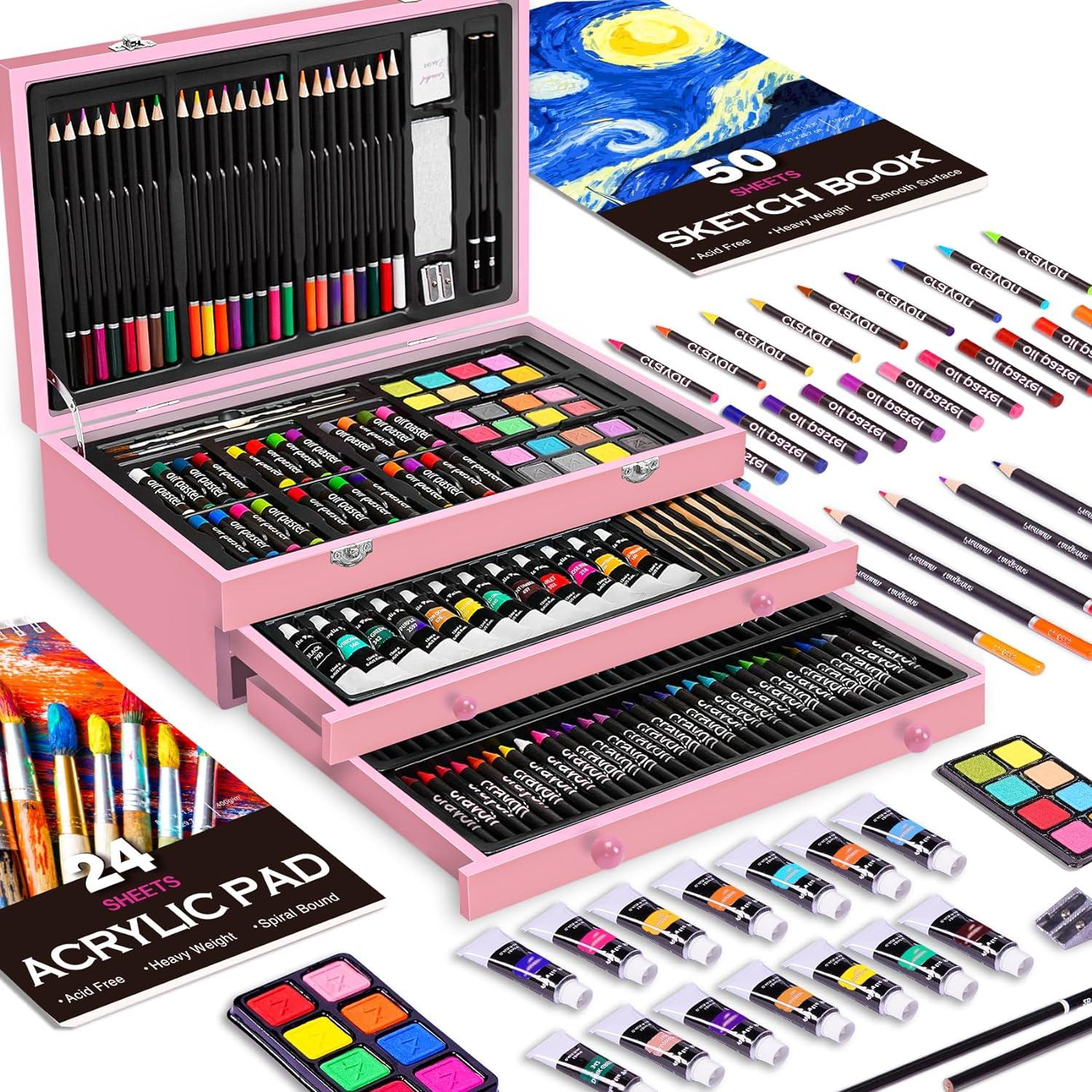 Close-up of 50-sheet sketch pad and acrylic painting paper textures