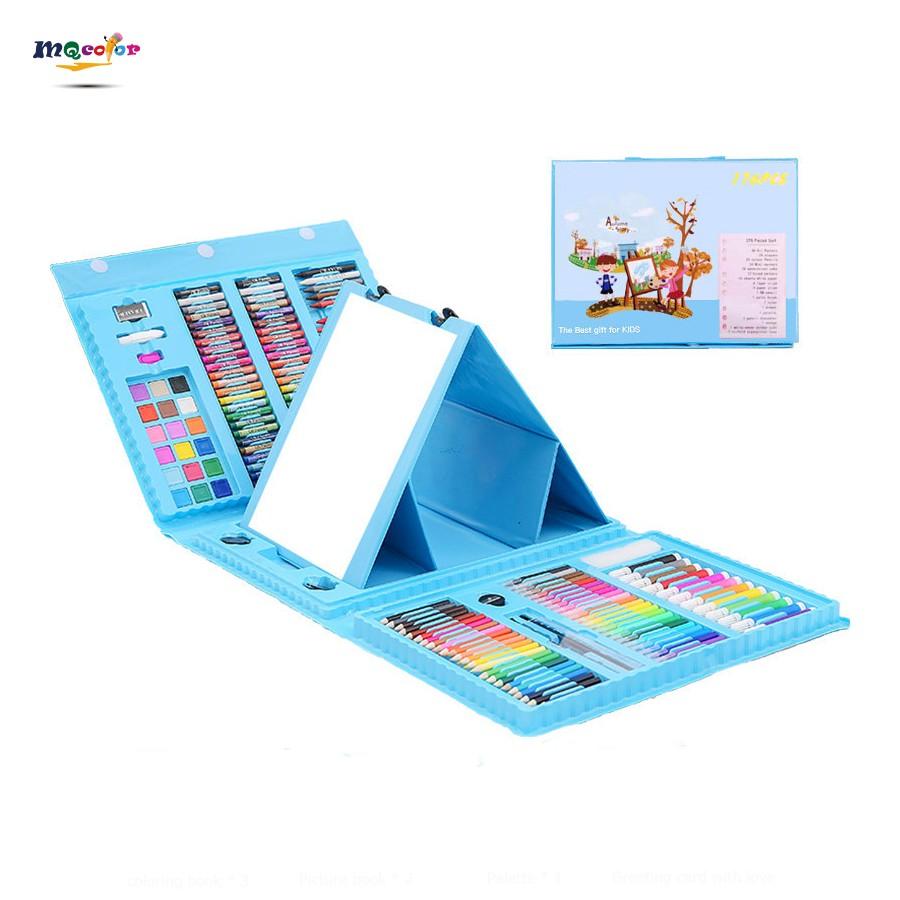 Close-up of 48 oil pastels and artist brushes in Popyola kit