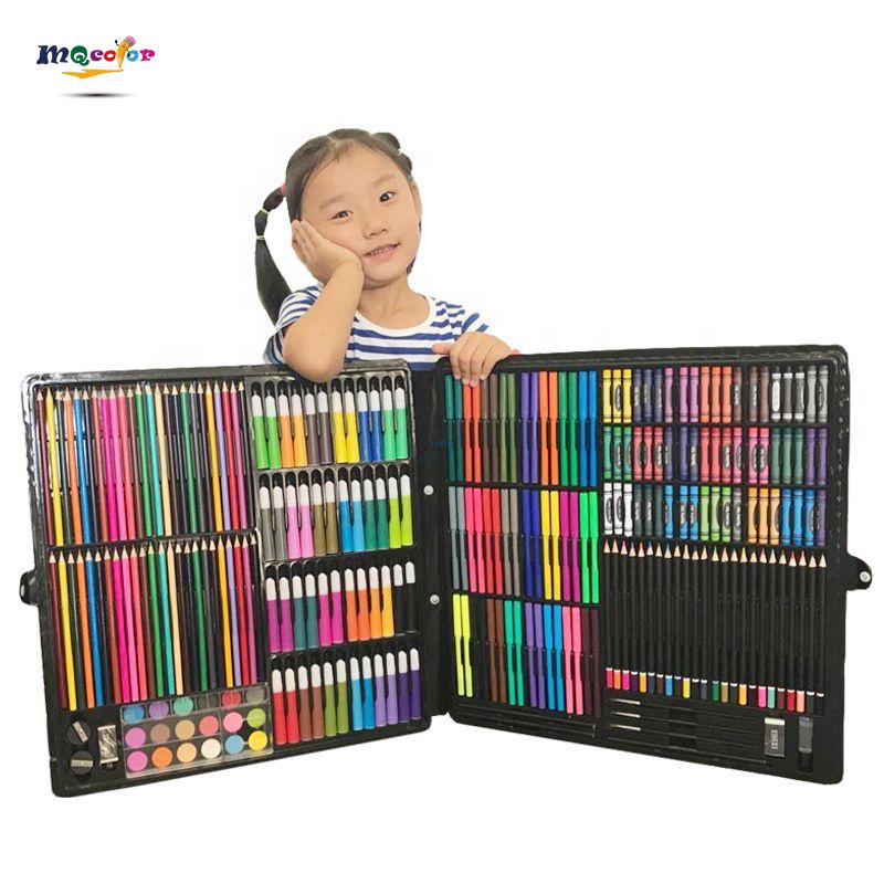 258-Piece Kids Art Set with Washable Crayons and Safety Sharpeners