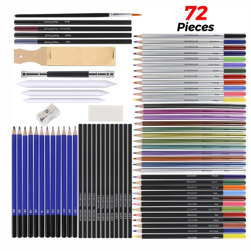 Architect Using Oil-Based Pencils for Technical Drafting