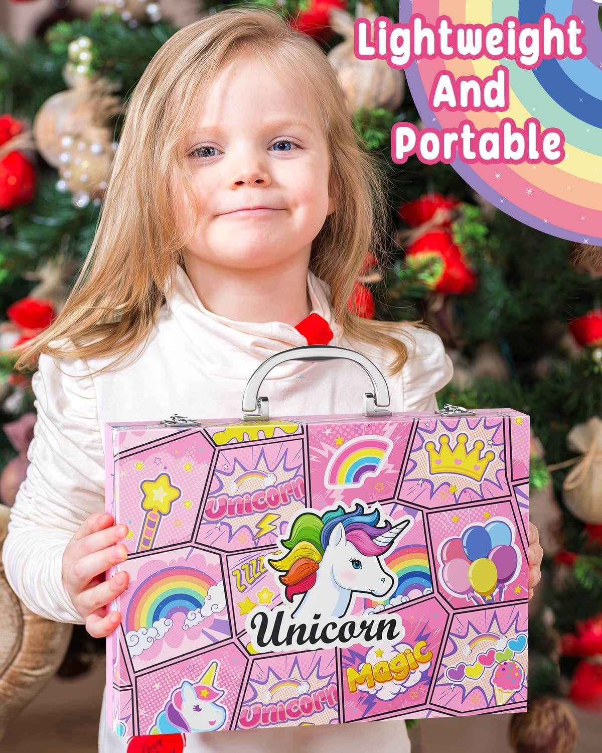 Unicorn art set with AR book and glowing markers	